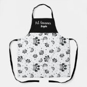 Personalisierte Pet Groomer Black Paw Schürze (Vorderseite)