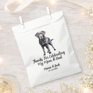 Personalisierte Pet-Hochzeit im Black Lab Geschenktütchen