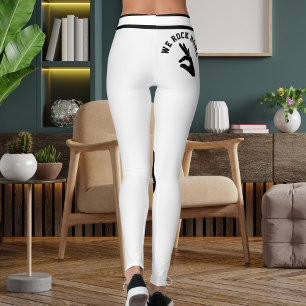 Personalisierte Pet Mama Schwarz Weiß Gestreifte S Leggings