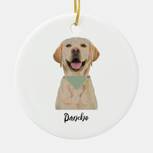 PERSONALISIERTE PET-ORNATION KERAMIK ORNAMENT (Vorne)