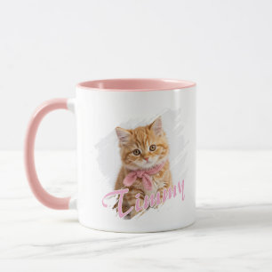 Personalisierte Pet-Typografie-Name, Foto-Kaffeeta Tasse
