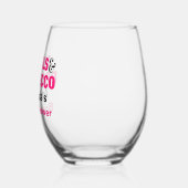 Personalisierte Petalen und Prosecco-Brautparty Weinglas Ohne Stiel (Links)