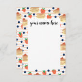 Personalisierte Pfannkuchen und Berries Notecards Dankeskarte (Vorne/Hinten)