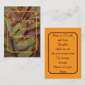 Personalisierte Pfarrkarte Erntedank Heilige Karte (Vorne/Hinten)