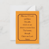 Personalisierte Pfarrkarte Erntedank Heilige Karte (Rückseite)