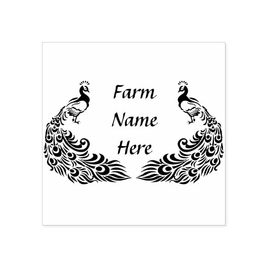 Personalisierte Pfauenfarm Gummistempel (Prägung)