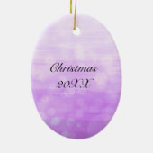 Personalisierte Pfauenfeathers Keramik Ornament (Hinten)