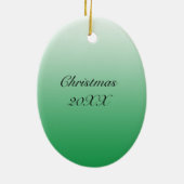 Personalisierte Pfauenfeathers Keramik Ornament (Hinten)