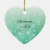 Personalisierte Pfauenfeathers Keramik Ornament (Hinten)