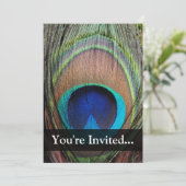 Personalisierte Pfauenfresser Einladung (Stehend Vorderseite)