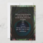 Personalisierte Pfauenfresser Einladung (Rückseite)