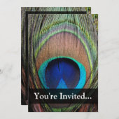 Personalisierte Pfauenfresser Einladung (Vorne/Hinten)