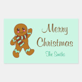 Personalisierte Pfefferkuchenkleber Rechteckiger Aufkleber (Vorderseite)