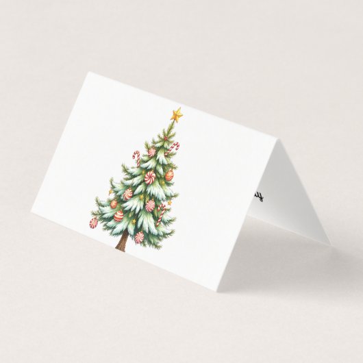 Personalisierte Pfefferminz-Weihnachtsbaumkarte (Vorderseite)