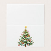 Personalisierte Pfefferminz-Weihnachtsbaumkarte (Außenseite Aufgefaltet)