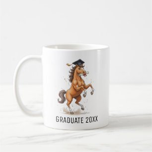 Personalisierte Pferde-Abschlussfeier Kaffeetasse