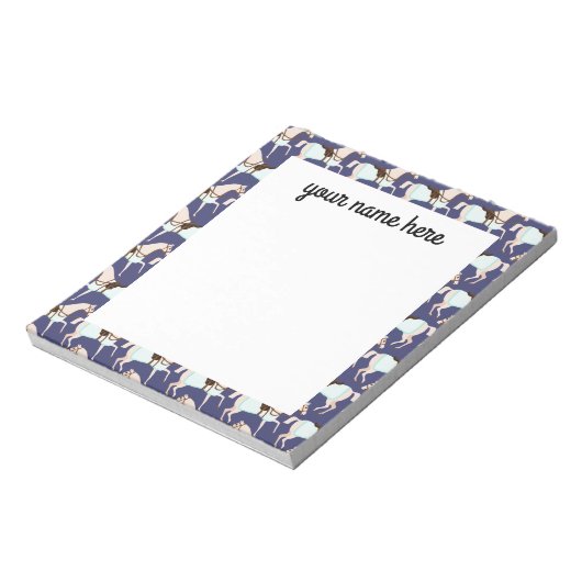 Personalisierte Pferde Notepad Notizblock (Rotiert)