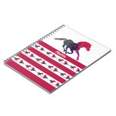 Personalisierte Pferde Silhouette niedlich Schulmä Notizblock (Linke Seite)