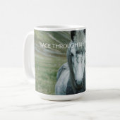 Personalisierte Pferdekaffee-Tasse Kaffeetasse (Vorderseite Links)