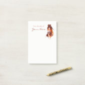 Personalisierte Pferdekunst Post-it Klebezettel (Auf Schreibtisch)