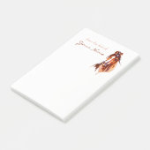 Personalisierte Pferdekunst Post-it Klebezettel (angewinkelt)