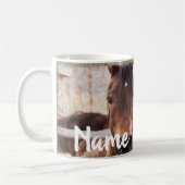 Personalisierte Pferdezucht Entwurf Kaffeemaschine Kaffeetasse (Links)