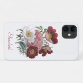 Personalisierte Pfingstrosen Case-Mate iPhone Hülle (Rückseite (Horizontal))