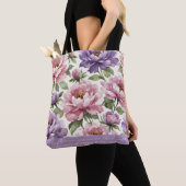 Personalisierte Pfingstrosen-Tragetasche Tasche (Von Nahem)