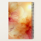 Personalisierte Pfirsich und Goldfloralalkohol Tin Notizblock (Rückseite)