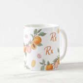 Personalisierte Pfirsiche, Aprikosen und RX Pharma Kaffeetasse (VorderseiteRechts)