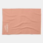 Personalisierte Pfirsichkoralle Geschirrtuch (Horizontal)