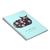 Personalisierte Pflanze, die für Notebooks mit Kat Notizblock (Rechte Seite)