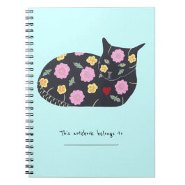 Personalisierte Pflanze, die für Notebooks mit Kat Notizblock