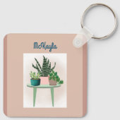 Personalisierte Pflanze Lover Schlüsselanhänger (Rückseite)