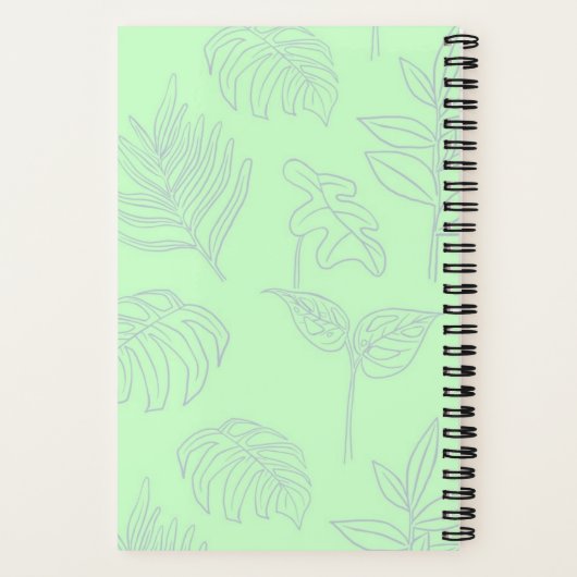Personalisierte Pflanze SpiralNotebook Notizblock (Rückseite)