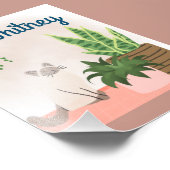 Personalisierte Pflanze und Cat Lover Print Fotodruck (Ecke)