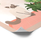 Personalisierte Pflanze und Chat Lover Wall Art Poster (Ecke)