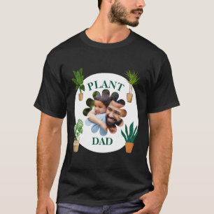 Personalisierte Pflanze Vater Foto Gartenarbeit T-Shirt