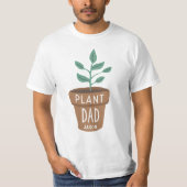 Personalisierte Pflanze Vater Gartenarbeit T-Shirt (Vorderseite)