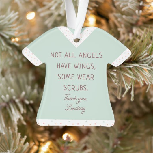 Personalisierte Pflege Scrub Top Weihnachtsschmuck Ornament (Baum)
