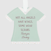 Personalisierte Pflege Scrub Top Weihnachtsschmuck Ornament (Rückseite)