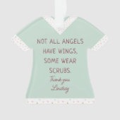 Personalisierte Pflege Scrub Top Weihnachtsschmuck Ornament (Vorderseite)