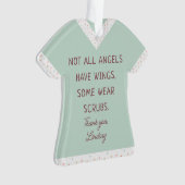 Personalisierte Pflege Scrub Top Weihnachtsschmuck Ornament (Vorderseite)