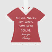 Personalisierte Pflege Scrub Top Weihnachtsschmuck Ornament (Rückseite)