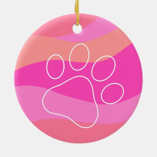 Personalisierte Pfosten Keramik Ornament (Hinten)