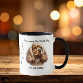 Personalisierte Pfoten des Cocker Spaniels Braun Tasse