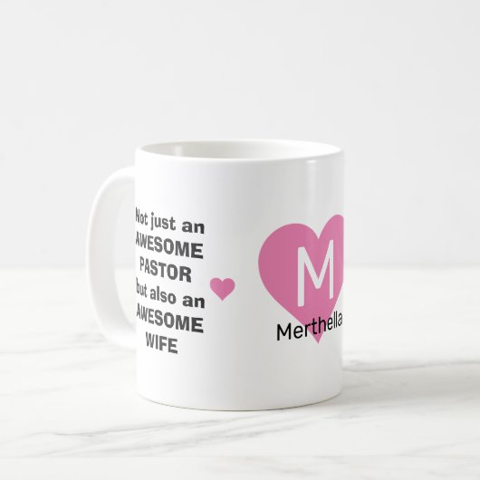 Personalisierte PHANTASTISCHE PASTOR PHANTASTISCHE Kaffeetasse (Vorderseite Links)