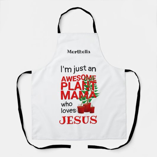 Personalisierte PHANTASTISCHE PFLANZE MAMA LIEBEN  Schürze (Vorderseite)