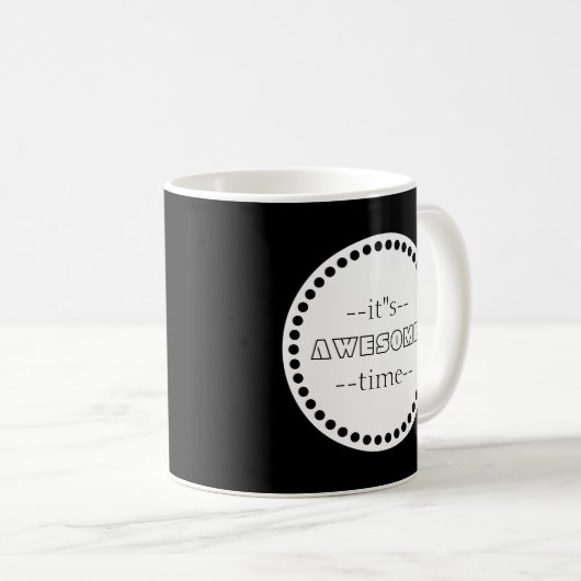 Personalisierte Phantastische Schwarz-Weiß-Technik Kaffeetasse (VorderseiteRechts)