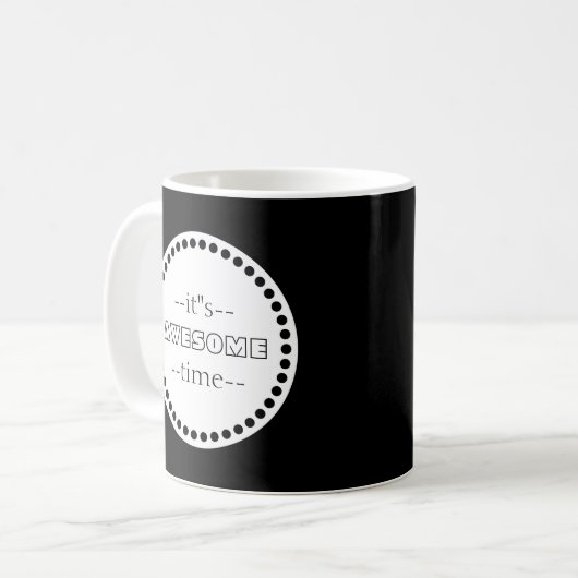 Personalisierte Phantastische Schwarz-Weiß-Technik Kaffeetasse (Vorderseite Links)